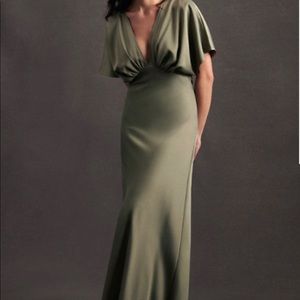 BHLDN Leila Charmeuse Satin Maxi Dress